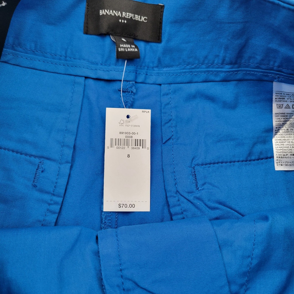 Banana Republic Women Cotton Blend Pleated Shorts 8 Waist 30" Inseam 4" NWT $70 - Picture 6 of 8